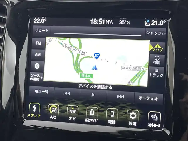 クライスラー・ジープ ジープ チェロキー リミテッド 熊本県 2020(令2)年 4.8万km ダイヤモンドブラッククリスタル ワンオーナー　/純正ナビ　/社外前後ドライブレコーダー　/ＥＴＣ２．０　/レーダークルーズコントロール/前後クリアランスソナー　/前席シートヒーター　/前席エアーシート　/前席パワーシート　/パワーバックドア　/衝突軽減ブレーキ　/レーンキープアシスト/ブラインドスポットモニター/横滑り防止/アイドリングストップ/純正フロアゴムマット/純正１８インチAW/オートライト/LEDヘッドライト/フォグライト/スマートキー/プッシュスタート/スペアキー1本/保証書/取扱説明書