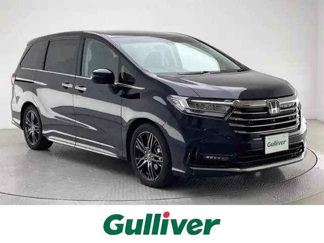 ホンダ オデッセイ ハイブリッド e:HEVアブソルート EX 兵庫県 2020(令2)年 5.5万km プレミアムヴィーナスブラックP 純正ナビ(Bluetooth/CD/DVD/USB/フルセグTV)/全周囲カメラ/両側パワースライドドア/ハーフレザーシート/電動リアゲート/オットマン/パワーシート/純正アルミホイール/純正フロアマット/LEDヘッドライト/衝突軽減システム/スペアキー/保証書/追従クルーズコントロール/ETC