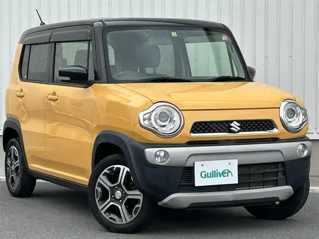 スズキ ハスラー X 群馬県 2016(平28)年 7.1万km アクティブイエロー/ブラック2トーンルーフ ワンオーナー/純正メモリーナビ/(DISC/SD/FM/AM/フルセグTV/Bluetooth/iPod/USB)/デュアルカメラブレーキサポート/ふらつき警報機能/純正アルミホイール/ビルトインETC/前席左右シートヒーター/ステアリングスイッチ/アイドリングストップ/プッシュスタート/フォグランプ/保証書/取扱説明書