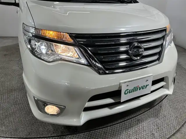 日産 セレナ HWS S HV Vセレ +Sefty 大阪府 2015(平27)年 6.3万km ブリリアントホワイトパール 社外ナビ(フルセグ/DVD再生/Bluetooth) バックカメラ 後席モニター 両側パワースライドドア レーンアシスト クルコン オートライト アイドリングストップ HIDヘッドライト スマートキー