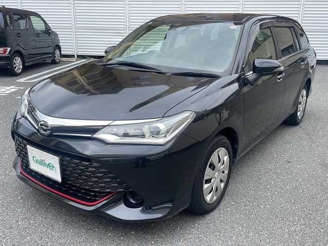 トヨタ カローラ フィールダー 1．5G プラスレッド 広島県 2016(平28)年 10.3万km ブラックマイカ /登録時走行距離/　　　　　　　102731キロ/ワンオーナー/アイドリングストップ/純正ナビ/バックカメラ/地デジ/ハーフレザーシート/ETC/新車時整備手帳/　　【保証書】/取扱説明書/