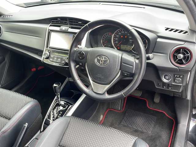 トヨタ カローラ フィールダー 1．5G プラスレッド 広島県 2016(平28)年 10.3万km ブラックマイカ /登録時走行距離/　　　　　　　102731キロ/ワンオーナー/アイドリングストップ/純正ナビ/バックカメラ/地デジ/ハーフレザーシート/ETC/新車時整備手帳/　　【保証書】/取扱説明書/