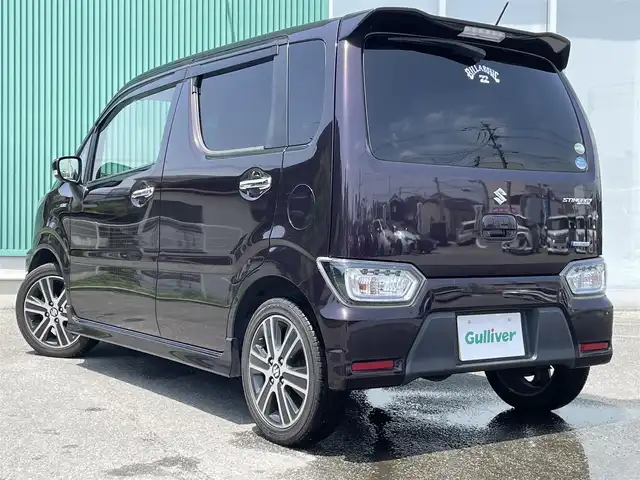 スズキ ワゴンＲ スティングレー HYBRID T 福岡県 2017(平29)年 10.8万km ムーンライトバイオレットPM スズキセーフティサポート/レーンキープアシスト　/盗難防止/エアバッグ/SDナビ/BT/フルセグTV/CDチェンジャー/純正アルミホイール/純正フロアマット/USB/ETC/LED/クルコン/ターボ
