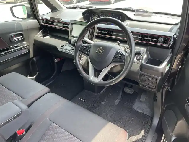 スズキ ワゴンＲ スティングレー HYBRID T 福岡県 2017(平29)年 10.8万km ムーンライトバイオレットPM スズキセーフティサポート/レーンキープアシスト　/盗難防止/エアバッグ/SDナビ/BT/フルセグTV/CDチェンジャー/純正アルミホイール/純正フロアマット/USB/ETC/LED/クルコン/ターボ