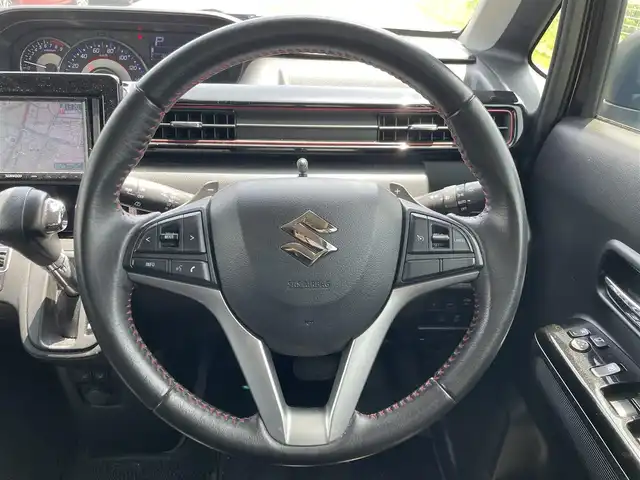 スズキ ワゴンＲ スティングレー HYBRID T 福岡県 2017(平29)年 10.8万km ムーンライトバイオレットPM スズキセーフティサポート/レーンキープアシスト　/盗難防止/エアバッグ/SDナビ/BT/フルセグTV/CDチェンジャー/純正アルミホイール/純正フロアマット/USB/ETC/LED/クルコン/ターボ