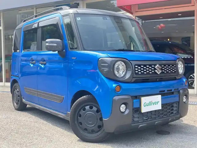 スズキ スペーシア ギア HYBRID XZターボ 長崎県 2020(令2)年 7万km ブリスクブルーメタリック/ガンメタリック2トーンルーフ 衝突被害軽減ブレーキ/ディーラーOP・SDナビ【CN-RZ853】/・Bluetooth接続/・フルセグTV/・DVD再生/全方位カメラ・バックカメラ/両側パワースライドドア/クルーズコントロール/レーンキープアシスト/後席サーキュレーター/ビルトインETC/シートヒーター/LEDオートヘッドライト/パドルシフト/ヘッドアップディスプレイ/ステアリングスイッチ/ルーフレール