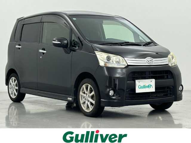 ダイハツ ムーヴ カスタム X 熊本県 2012(平24)年 9.5万km ブラックマイカメタリック 禁煙車　/社外ナビ（ＣＤ・ＤＶＤ・フルセグ・ＳＤ）/アイドリングストップ　/横滑り防止　/純正フロアマット　/オートライト　/ＨＩＤライト　/フォグランプ　/スマートキー　/プッシュスタート　/保証書　/取扱説明書