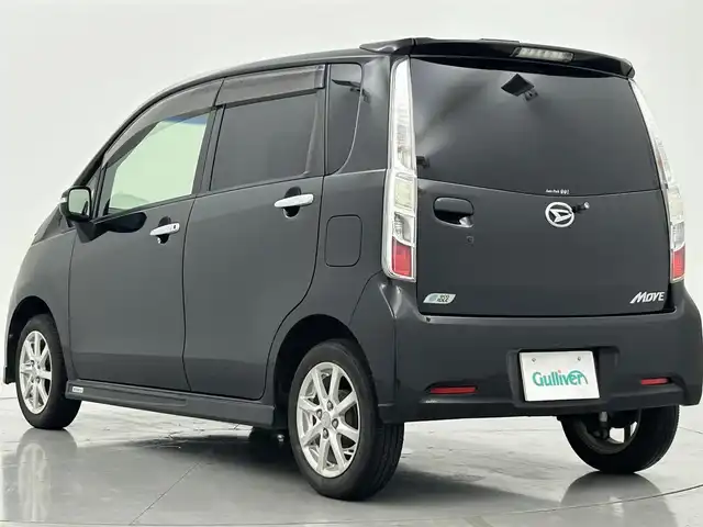 ダイハツ ムーヴ カスタム X 熊本県 2012(平24)年 9.5万km ブラックマイカメタリック 禁煙車　/社外ナビ（ＣＤ・ＤＶＤ・フルセグ・ＳＤ）/アイドリングストップ　/横滑り防止　/純正フロアマット　/オートライト　/ＨＩＤライト　/フォグランプ　/スマートキー　/プッシュスタート　/保証書　/取扱説明書