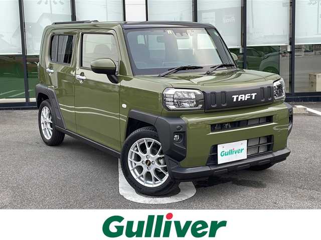 ダイハツ タフト G ターボ 岐阜県 2023(令5)年 1.5万km フォレストカーキメタリック 登録時走行距離：14646km/ナビ/フルセグテレビ・BT/バックカメラ/クルーズコントロール/前後コーナーセンサー/衝突被害軽減ブレーキ/シートヒーター/オートライト/LEDヘッドライト/前方ドライブレコーダー/ETC/アイドリングストップ/プッシュスタート/スマートキー/純正16インチアルミホイール/アイドリングストップ/社外フロアマット/ターボ車/スペアキー