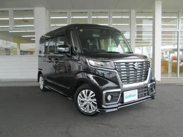 スズキ スペーシア カスタム HYBRID GS 千葉県 2020(令2)年 4.2万km ブルーイッシュブラックパール3 社外ナビ【ワンセグTV/BT/SD】/バックカメラ/デュアルカメラブレーキサポート/片側パワースライドドア/LEDヘッドライト&LEDフォグランプ/レーダークルーズコントロール/車線逸脱防止装置/アイドリングストップ/ナビ連動ステアリングスイッチ/運転席シートヒーター/リアコーナーセンサー/社外前後ドライブレコーダー/ETC/スペアキー/取扱説明書/新車時保証書