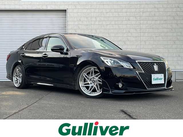 トヨタ クラウン アスリート S 道東・釧路十勝 2015(平27)年 7.3万km ブラック 純正HDDナビ/バックカメラ/フルセグ/社外19インチサマーアルミ（WORK）/純正18インチスタッドレスアルミ積込/車高調/クルーズコントロール/ETC