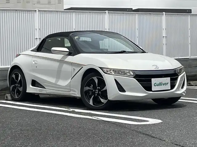 ホンダ Ｓ６６０ α 群馬県 2016(平28)年 9万km プレミアムスターホワイトP プッシュスタート/オープンカー/MT車両/ETC/スマホ連携純正ナビ（FM・AM/BT）/HDMI・AUX・USB端子/バックカメラ/本革レザーシート/LEDオートライト/オートエアコン/エアバッグ