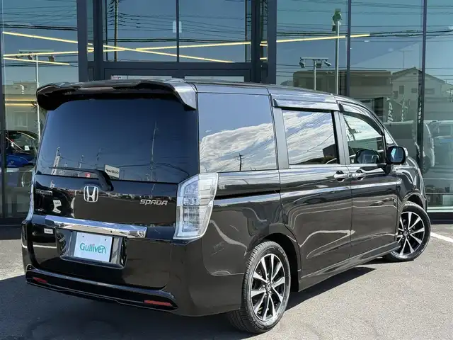 ホンダ ステップワゴン スパーダ Z クールスピリット 栃木県 2012(平24)年 8.4万km プレミアムスパークルブラックパール 社外8インチナビ/フルセグTV走行中OK/DVD再生機能/Bluetoothオーディオ/バックカメラ/ステアリングリモコン/リモコン付きフリップダウンモニター/両側パワスラ/ビルトインETC/パドルシフト/ハーフレザーシート/スマートキー×2