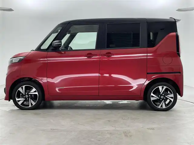 日産 ルークス HWS Gターボ プロパイロットED 福島県 2021(令3)年 1.5万km スパークリングレッド/ブラック ４WD/プロパイロット/純正9インチSDナビ/　　CD/DVD/AM/FM/フルセグ/BT/SD/アラウンドビューモニター/両側パワースライドドア(ハンズフリーオートスライド機能付)/インテリジェンスクルーズコントロール/LEDオートライト/前席シートヒーター/15インチ純正アルミホイール付/アイドリングストップ/ステアリングスイッチ/電動パーキングブレーキ/オートブレーキホールド/サーキュレーター/後席パーソナルテーブル/後席サンシェード/スペアキー/スマートキー/ETC2.0