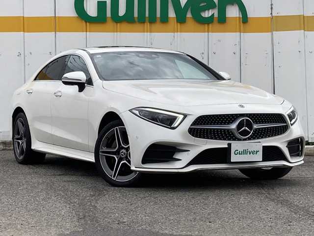 メルセデス・ベンツ ＣＬＳ２２０ｄ スポーツ エクスクルーシブPKG 岡山県 2018(平30)年 0.9万km ダイヤモンドホワイト 外部検査実施済み/登録時走行距離9014km/ワンオーナー/Apple Car Play/サンルーフ/ターボ/純正HDDナビ/(フルセグTV/Bluetooth/USB)/レーダーセーフティパッケージ/ブルメスターサウンドシステム/アラウンドビューモニター/パワートランクリッド/衝突軽減ブレーキ/黒レザーシート/レーダークルーズコントロール/LEDヘッドライト/スマートキー/ビルトインETC2.0/前席パワーシート/全席シートヒーター/前席エアシート/ブラインドスポットモニター/ヘッドアップディスプレイ/レーンアシスト/パドルシフト/横滑り防止機能/純正19インチアルミホイール/カーテンエアバッグ/道路標識アシスト/エアサス車/保証書/取扱説明書/スペアキー