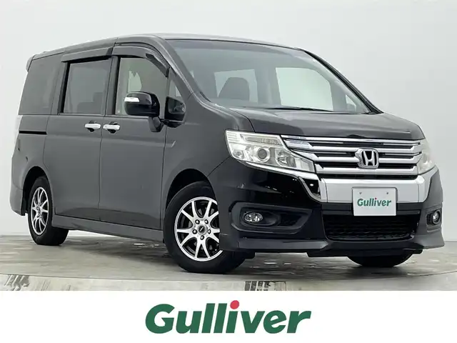 ホンダ ステップワゴン スパーダ Z 宮城県 2013(平25)年 6.5万km プレミアムスパークルブラックパール 純正ナビ/（VXM-135VFNi)/ETC/バックカメラ/両側パワースライドドア/フルセグTV/オートライト/純正フロアマット/パドルシフト/社外15インチアルミホイール
