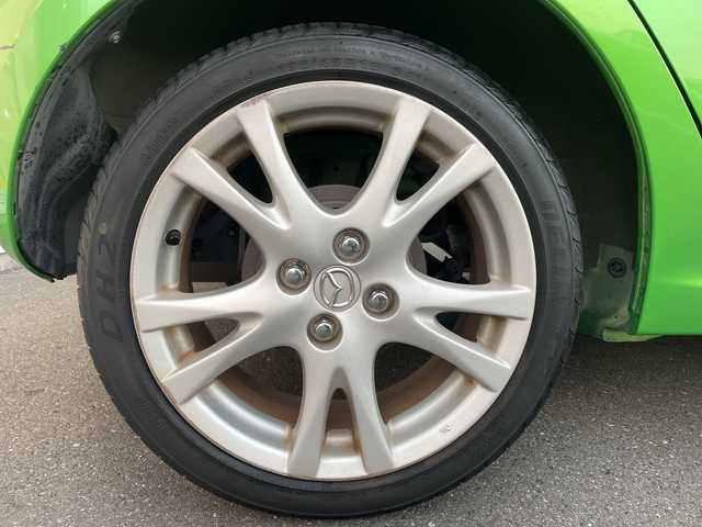 マツダ デミオ 13C－V 神奈川県 2012(平24)年 4.1万km スピリティッドグリーンメタリック 純正ＳＤナビ（C9Y7）/ＣＤ／ＤＶＤ/ワンセグＴＶ/ＥＴＣ/ワンオーナー/純正アルミホイール/純正フロアマット/オートライト/ＡＢＳ/ハロゲンヘッドライト/リモコンキー/エアバック/保証書/取扱説明書