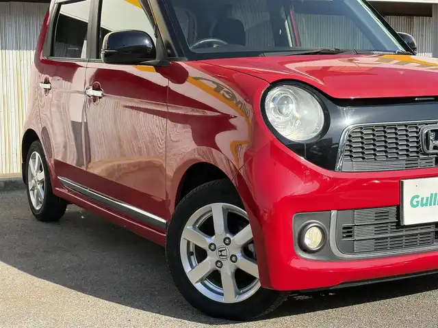 ホンダ Ｎ ＯＮＥ プレミアム Lパッケージ 三重県 2014(平26)年 7.4万km ミラノレッド ♪車検令和９年１月１９日/赤x黒ルーフ　ツートン色/イクリプスナビ/　・CD再生/　・TV/スマートキーx２/プッシュスタート/HIDヘッドライト/オートライト/ドライブレコーダー前後/革巻きステアリング/オートリトラクタブルミラー/ウィンカーミラー/アイドリングストップ/ETC/フロアマット/横滑り防止機能/カーテンエアバック