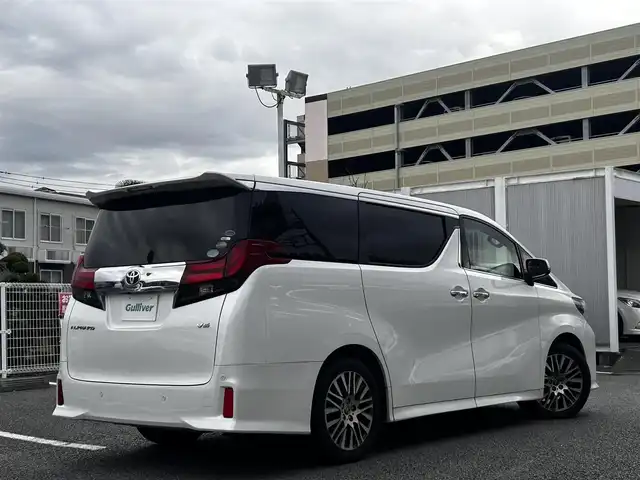 トヨタ アルファード SA Cパッケージ 静岡県 2017(平29)年 15.2万km ホワイトパールクリスタルシャイン ~JBLサウンド~/ユーザー買取車両/純正メーカーOPナビ/　【CD/DVD/BT/地デジフルセグTV】/純正18インチAW/純正LEDヘッドライト/純正フリップダウンモニター/黒本革シート/シートヒーター/Wサンルーフ/全方位カメラ/レーダークルーズコントロール/プリクラッシュセーフティシステム/ビルトインETC2.0/ウッドコンビステアリング/両側パワースライドドア/パワーバックドア/ステアリングヒーター/2列目オットマン/電動パーキングブレーキ/オートホールド/新車時保証書/取扱説明書/スペアキー×1