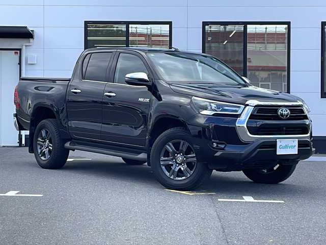 トヨタ ハイラックス Z 山口県 2023(令5)年 2.2万km アティチュードブラックマイカ ワンオーナー/4WD/ディーゼル/純正メーカーナビ/・AM/FM/Bluetooth/パノラミックビューモニター/ドライブレコーダー/ETC/トヨタセーフティセンス/・プリクラッシュセーフティ/・レーンディパーチャーアラート/・レーダークルーズコントロール/・ロードサインアシスト/・先行車発進告知機能/・ドライブスタートコントロール/クリアランスソナー/バックソナー/ダウンヒルアシスト/スマートキー/スペアキー/トノカバー/純正LEDヘッドライト/純正17インチAW