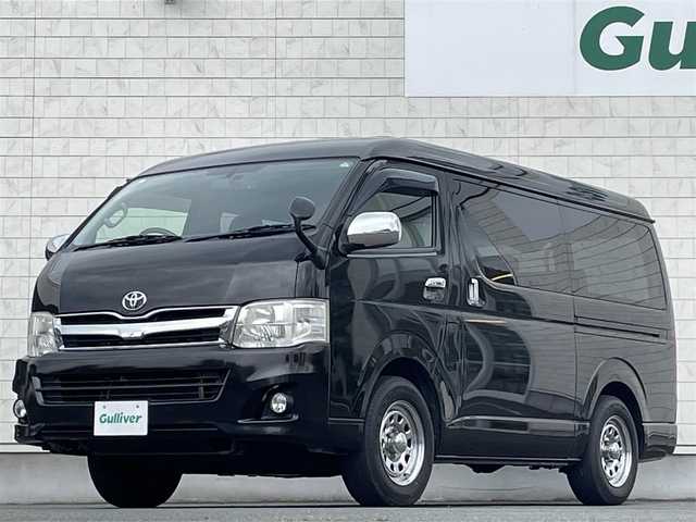 トヨタ ハイエース GL 岩手県 2013(平25)年 8.2万km ブラックマイカ ワンオーナー/4WD/社外SDナビ/・CN-5300WD/CD、DVD、BT、MSV、フルセグTV/社外フリップダウンモニター/ベットキットシート/バックカメラ/ETC/革調シートカバー/ウッドコンビハンドル/リモコンキー/フロアマット/片側パワースライドドア/オートライト/キセノンライト/フォグランプ/保証書/取扱説明書