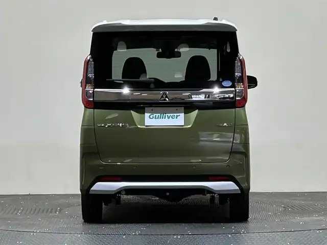 三菱 ｅＫクロススペース G プラスエディション 愛媛県 2021(令3)年 0.1万km 緑Ⅱ 衝突軽減ブレーキ　社外メモリナビ　Bluetooth　フルセグ　CD　DVD　アラウンドビューモニター　両側パワースライドドア　LDW　LDP　スマートキー　スペアキー　プッシュスタートアイドリングストップ　ダウンヒルアシスト