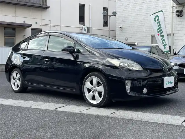 トヨタ プリウス G ツーリングセレ レザーパック 岡山県 2012(平24)年 11.1万km ブラック 登録時走行距離111083km/社外SDナビ/(AM/FM/DISC/BT/TV)/バックカメラ/ビルトインETC/シートヒーター/パワーシート/クルーズコントロール/スマートキー/プッシュスタート/電動格納ミラー/純正17インチアルミホイール/パワーステアリング/パワーウィンドウ
