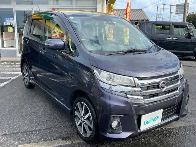 日産 デイズ ハイウェイスターG ターボ 神奈川県 2017(平29)年 13.5万km プレミアムパープルP 社外メモリナビ/CN-E310D/全方位モニター/バックカメラ/ドアバイザー/プッシュスタート/ETC/ワンセグテレビ/純正アルミ/純正フロアマット/スペアキー/取扱説明書/保証書