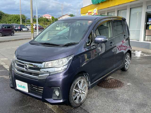 日産 デイズ ハイウェイスターG ターボ 神奈川県 2017(平29)年 13.5万km プレミアムパープルP 社外メモリナビ/CN-E310D/全方位モニター/バックカメラ/ドアバイザー/プッシュスタート/ETC/ワンセグテレビ/純正アルミ/純正フロアマット/スペアキー/取扱説明書/保証書