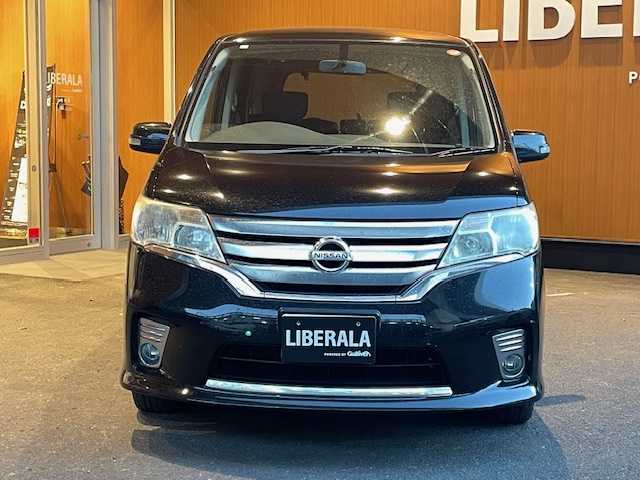 日産 セレナ ハイウェイスター 宮城県 2013(平25)年 8.6万km スーパーブラック 4WD/純正メモリーナビ/MC312D-W/CD/DVD/Bluetooth/TV/バックカメラ/インテリジェントキー/プッシュスタート/ドアバイザー/フロアマット/新車時保証書/取扱説明書/スペアキー　１