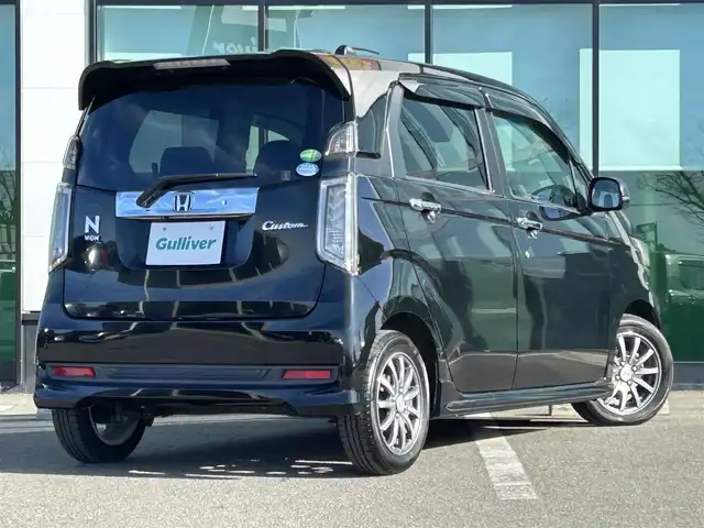 ホンダ Ｎ ＷＧＮ カスタム G Aパッケージ 和歌山県 2015(平27)年 6.8万km スマートブラック 純正7インチナビ/バックカメラ/クルーズコントロール/横滑り防止装置/ハーフレザー/ETC/ステアリングリモコン/純正アルミホイール/純正ドアバイザー/オートライト/フォグランプ