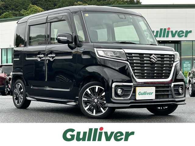スズキ スペーシア カスタム HYBRID XS 島根県 2018(平30)年 7.1万km ブルーイッシュブラックパール3 レーダーブレーキサポート/社外ナビ/CD/ワンセグTV/バックカメラ/両側パワースライドドア /コーナーセンサー /ETC/LEDオートライト/ステアリングスイッチ/アイドリングストップ/スマートキー/スペアキー /プッシュスタート /フロアマット/ドアバイザー