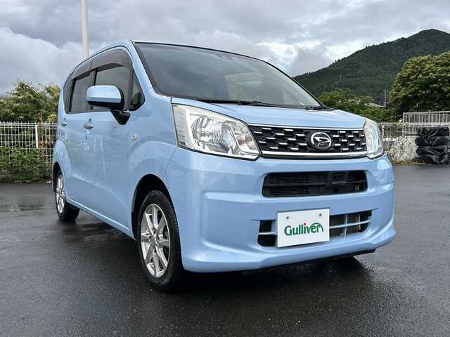 ダイハツ ムーヴ X SAⅡ 山梨県 2016(平28)年 4.7万km シルキーブルーP 純正ナビ/フルセグTV/BT/CD/DVD/USB/AUX/4WD/ETC/オートライト/純正フロアマット/スマートキー/スペアキー1本/プッシュスタート/オートライト　/レーンキープアシスト/衝突被害軽減システム/アイドリングストップ/パワーウインドウ/純正フロアマット