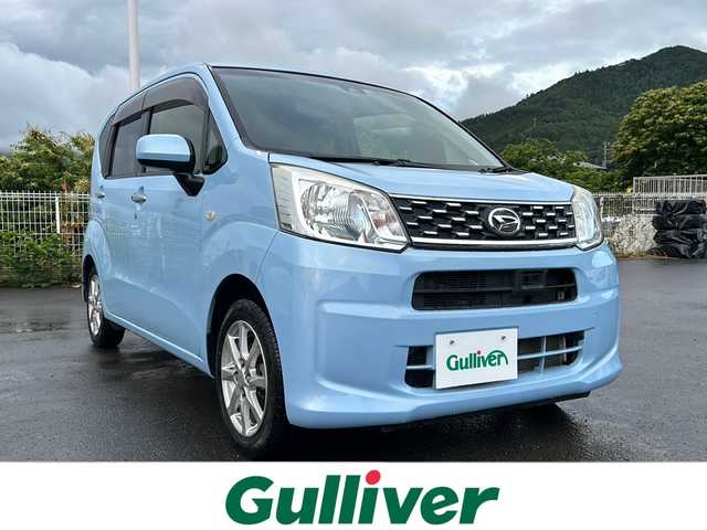 ダイハツ ムーヴ X SAⅡ 山梨県 2016(平28)年 4.7万km シルキーブルーP 純正ナビ/フルセグTV/BT/CD/DVD/USB/AUX/4WD/ETC/オートライト/純正フロアマット/スマートキー/スペアキー1本/プッシュスタート/オートライト　/レーンキープアシスト/衝突被害軽減システム/アイドリングストップ/パワーウインドウ/純正フロアマット