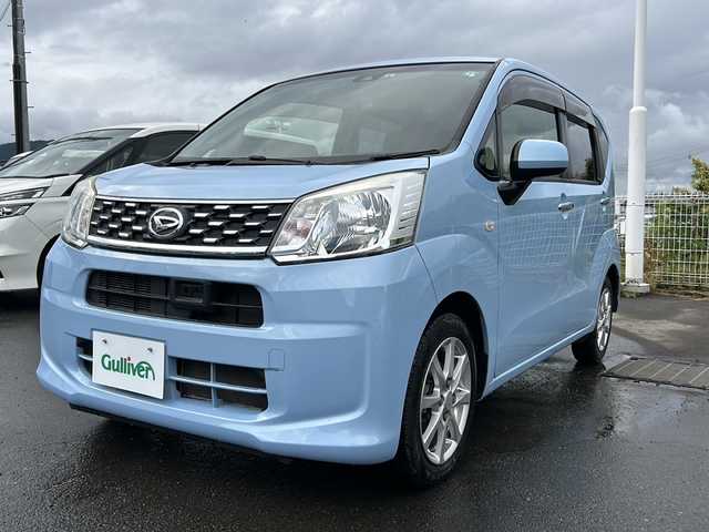 ダイハツ ムーヴ X SAⅡ 山梨県 2016(平28)年 4.7万km シルキーブルーP 純正ナビ/フルセグTV/BT/CD/DVD/USB/AUX/4WD/ETC/オートライト/純正フロアマット/スマートキー/スペアキー1本/プッシュスタート/オートライト　/レーンキープアシスト/衝突被害軽減システム/アイドリングストップ/パワーウインドウ/純正フロアマット