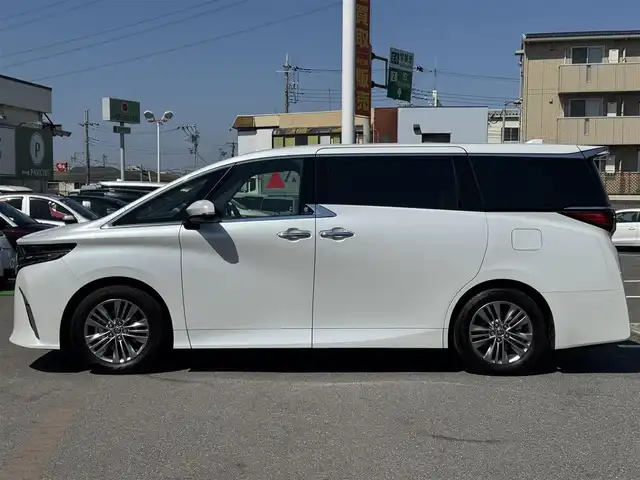 トヨタ アルファード Z 千葉県 2023(令5)年 1.5万km プラチナホワイトパールマイカ ワンオーナー車/トヨタセーフティーセンス/衝突軽減ブレーキ/レーンキープアシスト/レーダークルーズコントロール/ブラインドスポットモニター/純正14インチナビ/フルセグTV/バック＆全方位カメラ/パーキングアシスト/Bluetooth/カープレイ/両側電動スライドドア/ユニバーサルステップ/左右独立ムーンルーフ/セキュリティー/ドライブレコーダー/保証書・取説/スペアキー