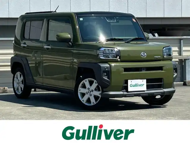 ダイハツ タフト G 静岡県 2020(令2)年 3.8万km フォレストカーキメタリック ガラスルーフ/ＳＤナビ（ケンウッド）/ＣＤ／ＤＶＤ/ＤＴＶ/ＢＴ/クリアランスソナー/アイドリングストップ/電動格納ミラー/シートヒーター/ＦＲドラレコ/ＬＥＤヘッドライト/純正フロアマット/衝突軽減ブレーキ　