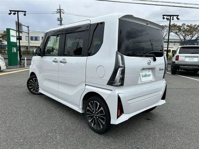 ダイハツ タント カスタム RS 鳥取県 2022(令4)年 3.9万km シャイニングホワイトパール ターボ車/純正ナビ/フルセグ/DVD/CD/BT/USB/全方位カメラ/スマートアシスト/前後クリアランスソナー/ブレーキホールド/レーンキープアシスト/両側パワースライド/ハーフレザーシート/前席シートヒーター/LEDヘッドライト/フォグライト/純正15インチアルミホイール/プッシュエンジンスタート/アイドリングストップ/フロアマット/ドアバイザー/保証書・取扱説明書