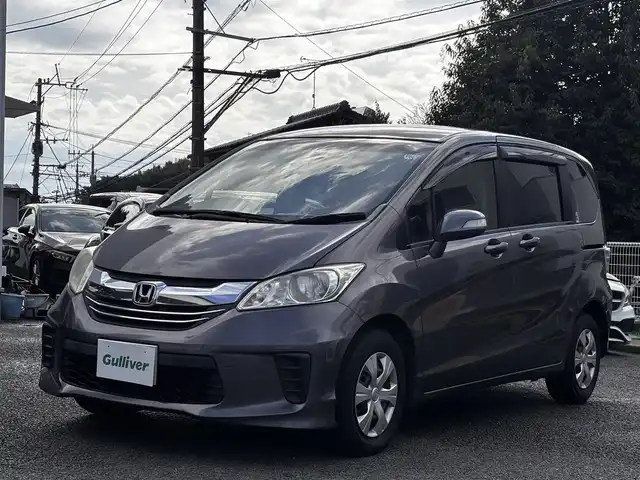 ホンダ フリード G プレミアムエディション 熊本県 2015(平27)年 8.4万km モダンスティールM 純正ナビ（VXM-152VFi）/【フルセグTV/Bluetooth/CD/DVD】/バックカメラ/両側パワースライドドア/クルーズコントロール/ビルトインETC/オートライト/ウィンカーミラー/ステアリングスイッチ/純正フロアマット/純正ドアバイザー/横滑り防止/盗難防止装置/保証書/取扱説明書