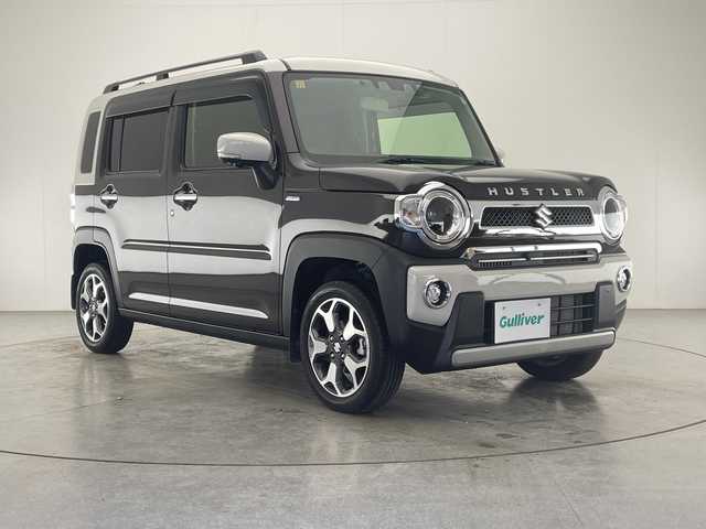 スズキ ハスラー Jスタイル Ⅱ ターボ 宮崎県 2023(令5)年 1.4万km アーバンブラウンパールメタリック/ソフトベージュ2トーン SUZUKI Safety Support/〇デュアルカメラブレーキサポート/〇後退時ブレーキサポート/〇誤発進抑制機能（前方・後方）/〇車線逸脱警報機能/〇車線逸脱抑制機能/〇ふらつき警報機能/〇標識認識機能/〇ハイビームアシスト/〇先行車発進お知らせ機能/〇アダプティブクルーズコントロール（全車速追従機能付き）/〇コーナーセンサー/純正9インチナビ/フルセグTV/CD/DVD/Bluetooth/全方位カメラ/シートヒーター/LEDヘッドライト/ビルトインETC/アイドリングストップ/純正15インチAW/ルーフレール