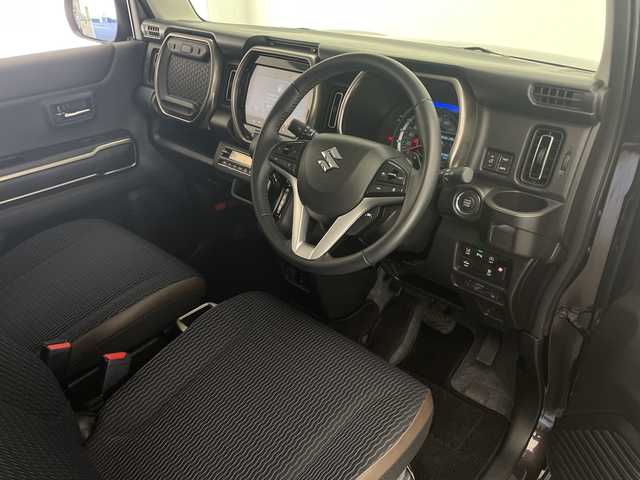 スズキ ハスラー Jスタイル Ⅱ ターボ 宮崎県 2023(令5)年 1.4万km アーバンブラウンパールメタリック/ソフトベージュ2トーン SUZUKI Safety Support/〇デュアルカメラブレーキサポート/〇後退時ブレーキサポート/〇誤発進抑制機能（前方・後方）/〇車線逸脱警報機能/〇車線逸脱抑制機能/〇ふらつき警報機能/〇標識認識機能/〇ハイビームアシスト/〇先行車発進お知らせ機能/〇アダプティブクルーズコントロール（全車速追従機能付き）/〇コーナーセンサー/純正9インチナビ/フルセグTV/CD/DVD/Bluetooth/全方位カメラ/シートヒーター/LEDヘッドライト/ビルトインETC/アイドリングストップ/純正15インチAW/ルーフレール