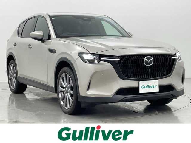 マツダ ＣＸ－６０ XD エクスクルーシブモード 熊本県 2023(令5)年 2.5万km プラチナクォーツメタリック ４WD/サンルーフ/BOSEサウンドシステム/純正ナビ（ＡｐｐｌＣａｒＰｌａｙ・ＡｎｄｒｏｉｄＡｕｔｏ・ＢＴ・フルセグ・ＵＳＢ）/アラウンドビューモニター　/ビルトインＥＴＣ２．０　/社外前後ドライブレコーダー　/衝突軽減ブレーキ/レーンキープアシスト/前後誤発進抑制/車線逸脱警報/ブラインドスポットモニター/標識認識機能/アダブティブクルーズコントロール/アイドリングストップ/ヘッドアップディスプレイ/パワーバックドア/前後クリアランスソナー　/全席シートヒータ/前席エアーシート/前席パワーシート/ステアリングヒーター/純正フロアマット/純正２０インチAW/オートライト/オートマチックハイビーム/フォグライト/スマートキー/プッシュスタート/スペアキー1本/保証書