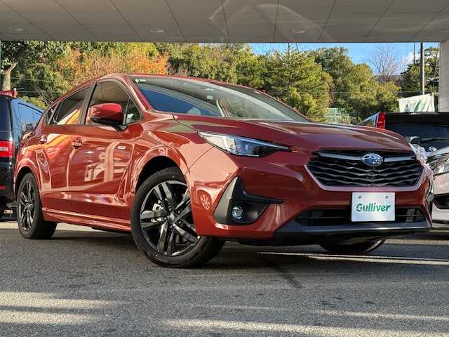 スバル インプレッサ ST－G 大阪府 2024(令6)年 0.2万km オレンジ /ワンオーナー//禁煙車//純正11.6型ナビ/FM/AM/Bluetooth/AUX/Applecarplay/AndroidAuto//フルセグTV//バックカメラ//純正OP前後ドライブレコーダー//ETC//アイサイト/・レーダークルーズコントロール/・プリクラッシュセーフティ/・自車ふらつき警報/・車線逸脱警報//ドライバーモニタリングシステム//電動パーキングブレーキ//パドルシフト//コーナーセンサー//LEDヘッドライト//純正AW17インチ//前後USB入力端子タイプC付//デュアルエアコン//プッシュスタート//スマートキー//保証書//取扱説明書//スペアキー
