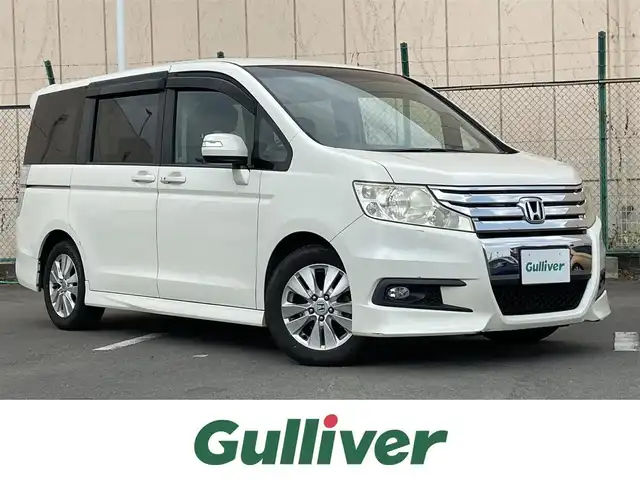 ホンダ ステップワゴン スパーダ Z 東京都 2010(平22)年 9.6万km プレミアムホワイトパール ナビ　/アルパイン後席モニター　/両側電動　/ビルトインＥＴＣ　/前後ドラレコ　/フルセグＴＶ　/パドルシフト　/Ｂｌｕｅｔｏｏｔｈ　/純正１６インチＡＷ　/バックカメラ　/スマートキー　/スペアキー　/シートカバー