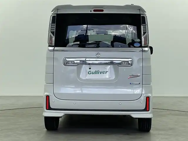 スズキ スペーシア カスタム HYBRID XS 福井県 2018(平30)年 5.1万km ピュアホワイトP メモリナビ【CN-RE04WD】/-BT/フルセグTV/CD/DVD/FM/AM/SD/衝突軽減ブレーキ/クリアランスソナー/車線逸脱警報/横滑り防止装置/オートライト/オートハイビーム/両側パワースライドドア/シートヒーター/ドアバイザー/フロアマット/純正アルミ１５インチ/フォグランプ/アイドリングストップ