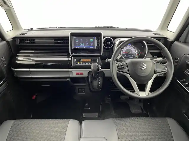 スズキ スペーシア カスタム HYBRID XS 福井県 2018(平30)年 5.1万km ピュアホワイトP メモリナビ【CN-RE04WD】/-BT/フルセグTV/CD/DVD/FM/AM/SD/衝突軽減ブレーキ/クリアランスソナー/車線逸脱警報/横滑り防止装置/オートライト/オートハイビーム/両側パワースライドドア/シートヒーター/ドアバイザー/フロアマット/純正アルミ１５インチ/フォグランプ/アイドリングストップ