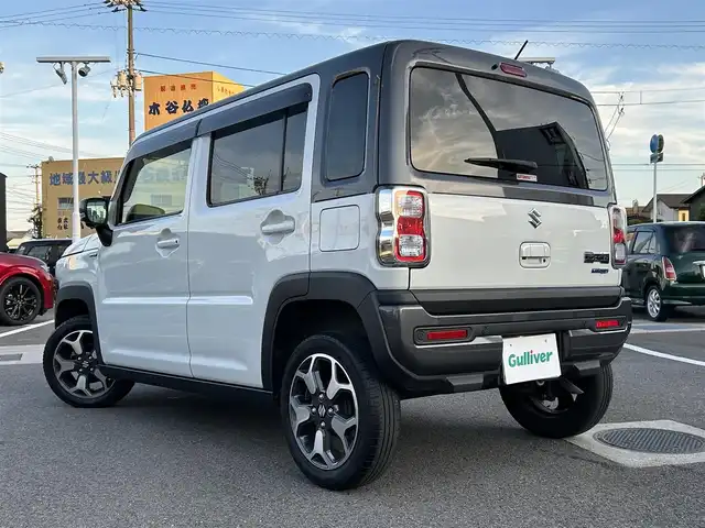 スズキ ハスラー HYBRID X 愛媛県 2022(令4)年 2.7万km ピュアホワイトパール/ガンメタリック2トーン 登録時走行距離：26335km/メーカーOP純正ナビ/AM/FM/フルセグTV/前後ドラレコ/ビルトインETC/全周囲カメラ/クルコン/レーンキープアシスト/衝突軽減システム/横滑り防止装置/盗難防止装置/LEDヘッドライト/フォグランプ/オートライト/エンジンスタートボタン/スマートキー/スペアキー/純正アルミホイール/純正フロアマット