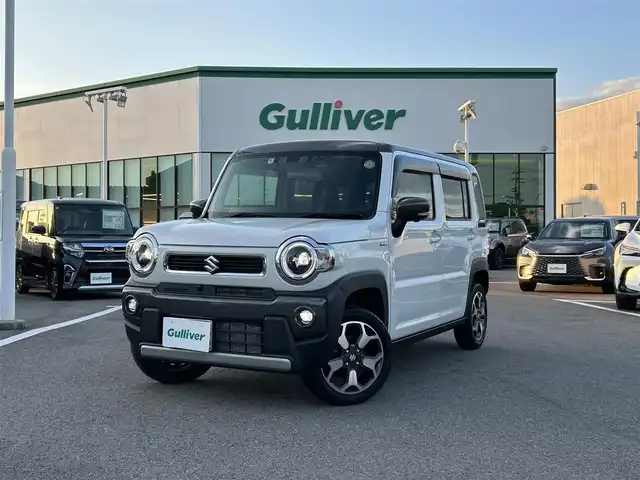 スズキ ハスラー HYBRID X 愛媛県 2022(令4)年 2.7万km ピュアホワイトパール/ガンメタリック2トーン 登録時走行距離：26335km/メーカーOP純正ナビ/AM/FM/フルセグTV/前後ドラレコ/ビルトインETC/全周囲カメラ/クルコン/レーンキープアシスト/衝突軽減システム/横滑り防止装置/盗難防止装置/LEDヘッドライト/フォグランプ/オートライト/エンジンスタートボタン/スマートキー/スペアキー/純正アルミホイール/純正フロアマット