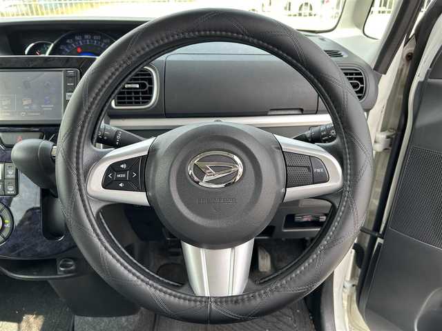 ダイハツ タント カスタム X トップED SA Ⅲ 福岡県 2019(令1)年 5.7万km パールホワイトⅢ 純正7型SDナビ(フルセグTV/CD/DVD/BT)/全方位モニター両側パワスラETCドラレコUSBポート純正LEDヘッドライト純正フロアマット純正アルミホイール14inchスマートキープッシュスタート/ハンドルカバー有り