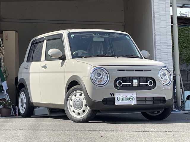 スズキ ラパン ＬＣ X 大分県 2024(令6)年 0.1万km未満 フォーンベージュM 登録済み未使用車/純正ディスプレイオーディオ/シートヒーター/ステアリングリモコン